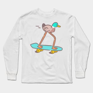 skateboard duck Long Sleeve T-Shirt